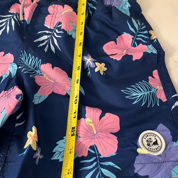 New Surf Cuz Men's Navy Hawaiian Pattern Quick Dry Pockets sm NWT, swim trunks - Picture 9 of 12